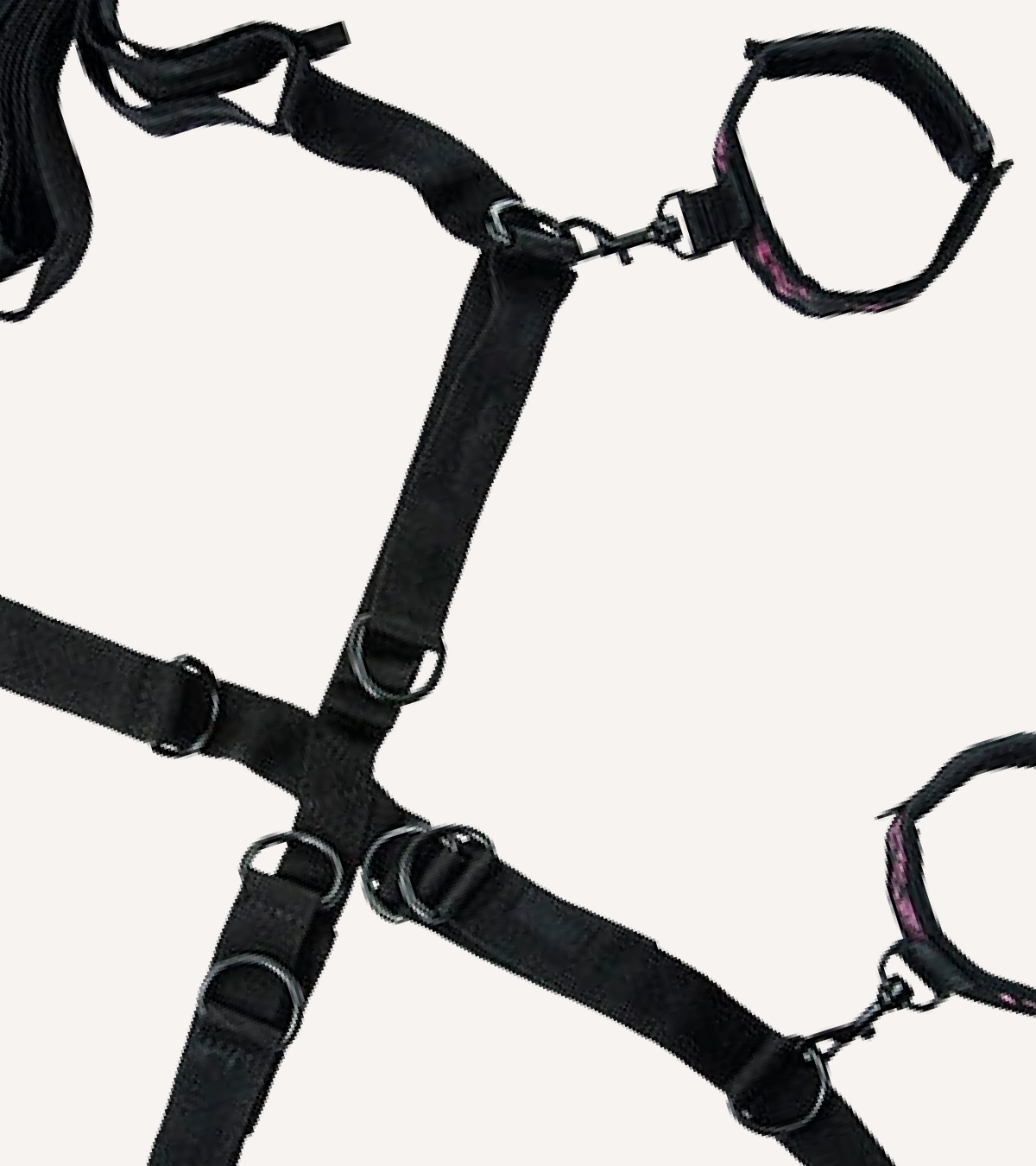 Bondageset 'Scandal Bed Cross' Hand- och Fotbojor