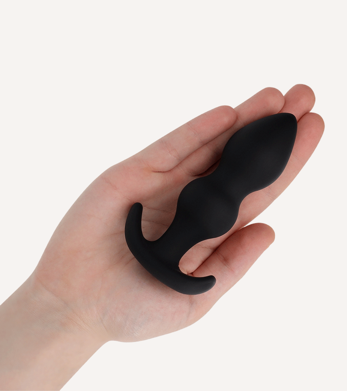 Buttplug i Silikon Svart S, M