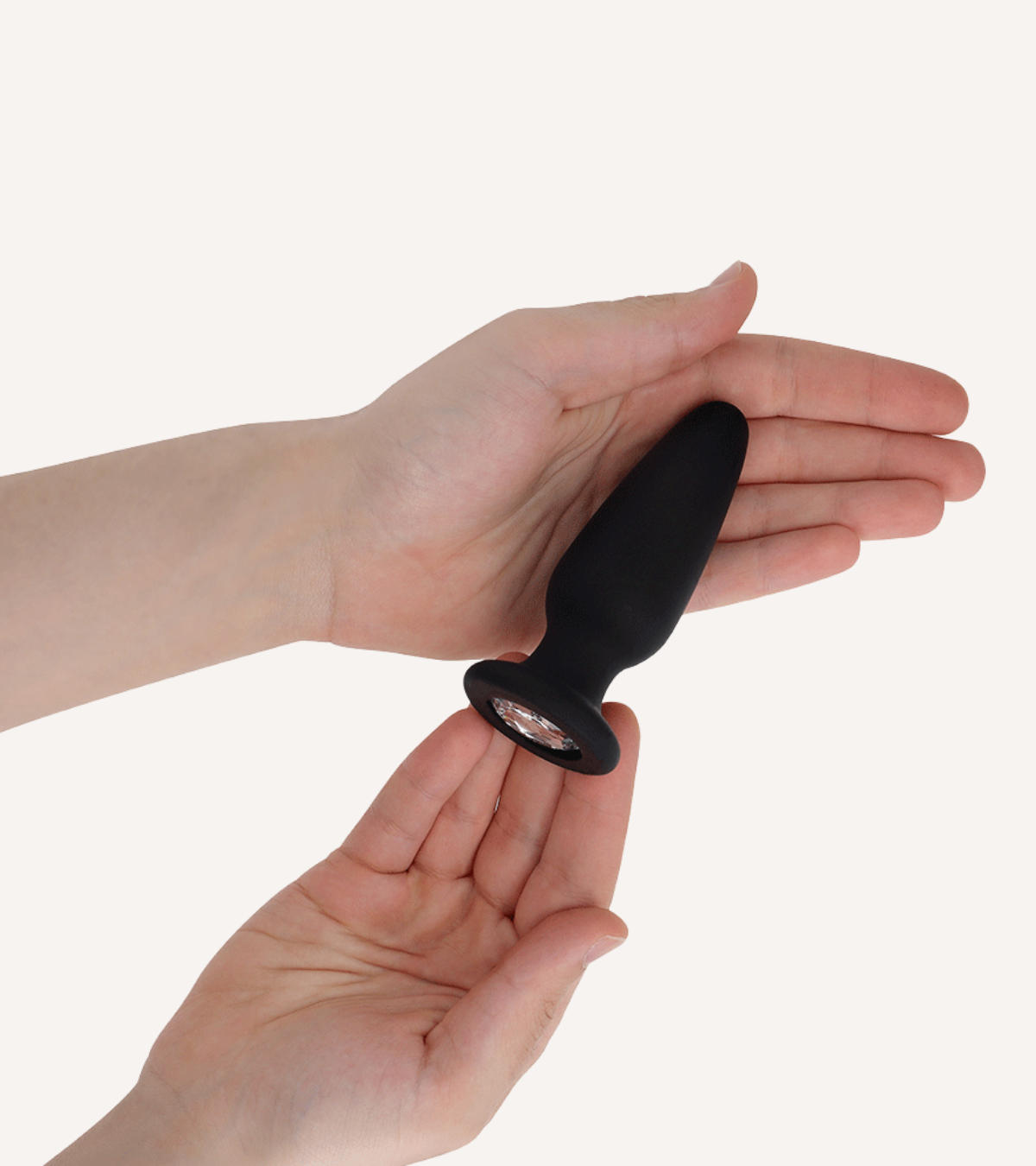 Buttplug i Silikon med Smycke S, M, L