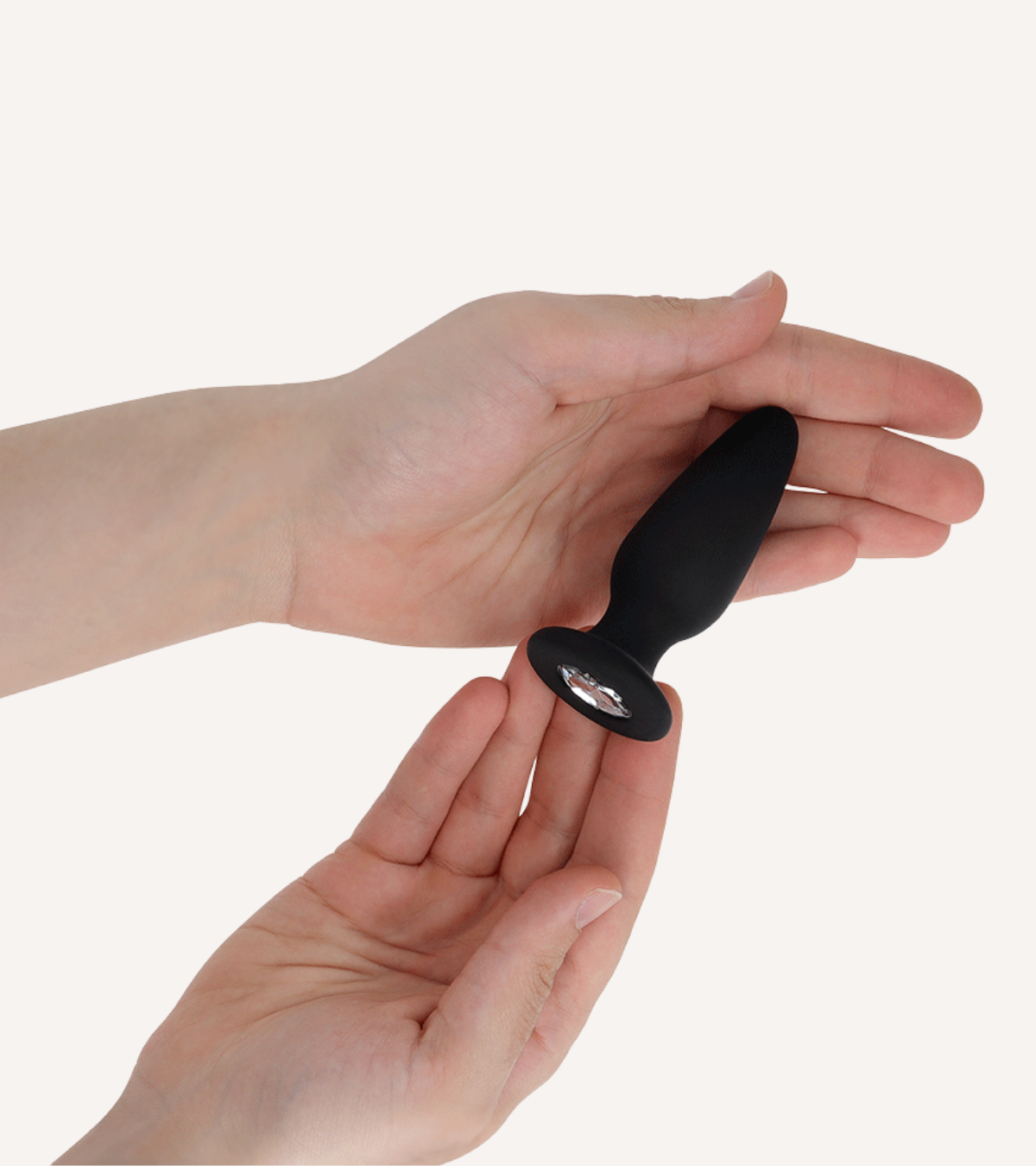 Buttplug i Silikon med Smycke S, M, L