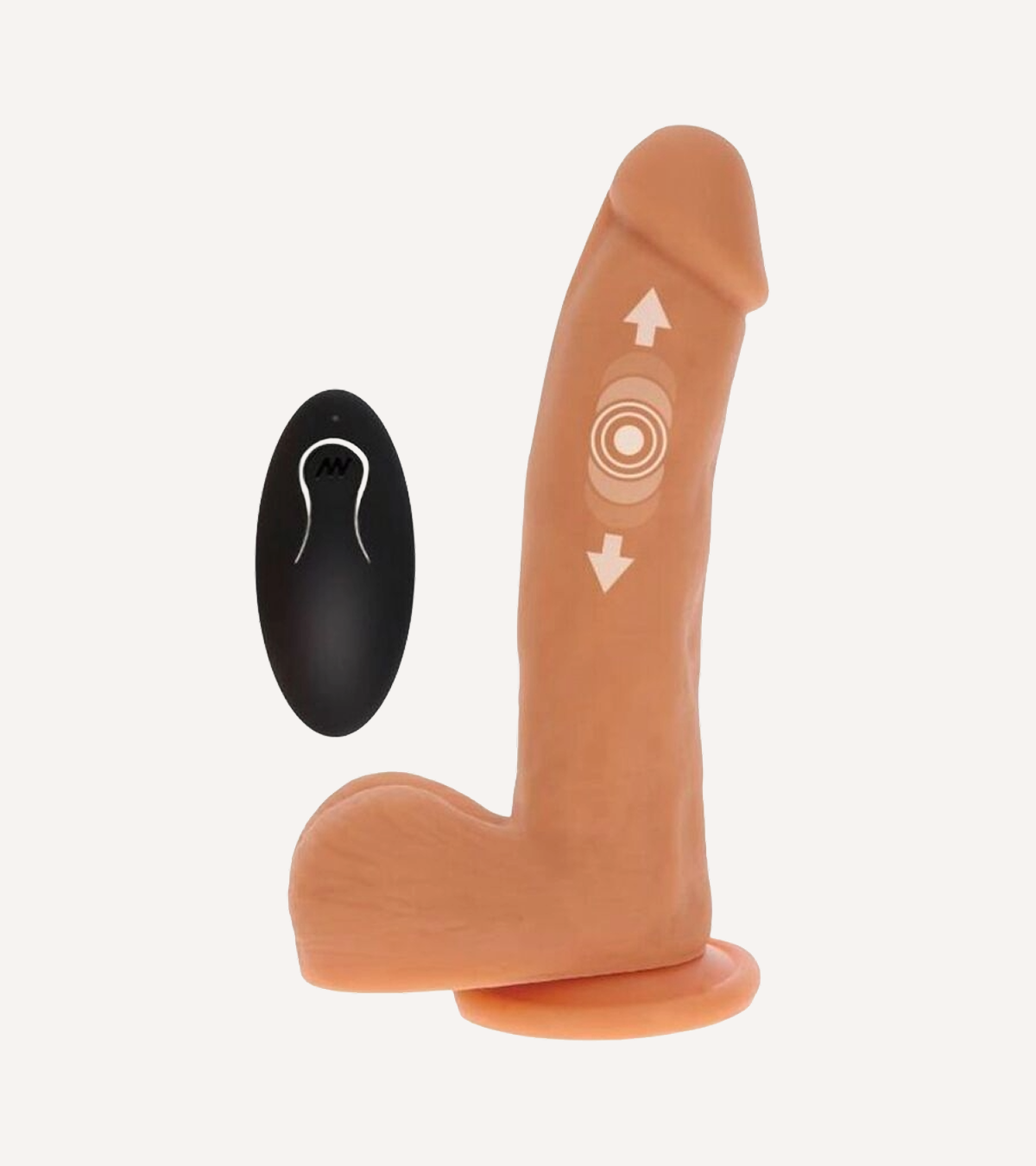 Dildo Thrusting och Pulserande 19,5 cm