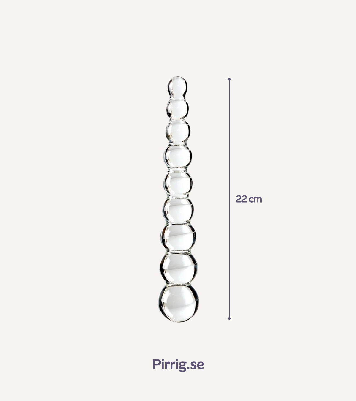 Dildo 'No 2' i Glas 22 cm