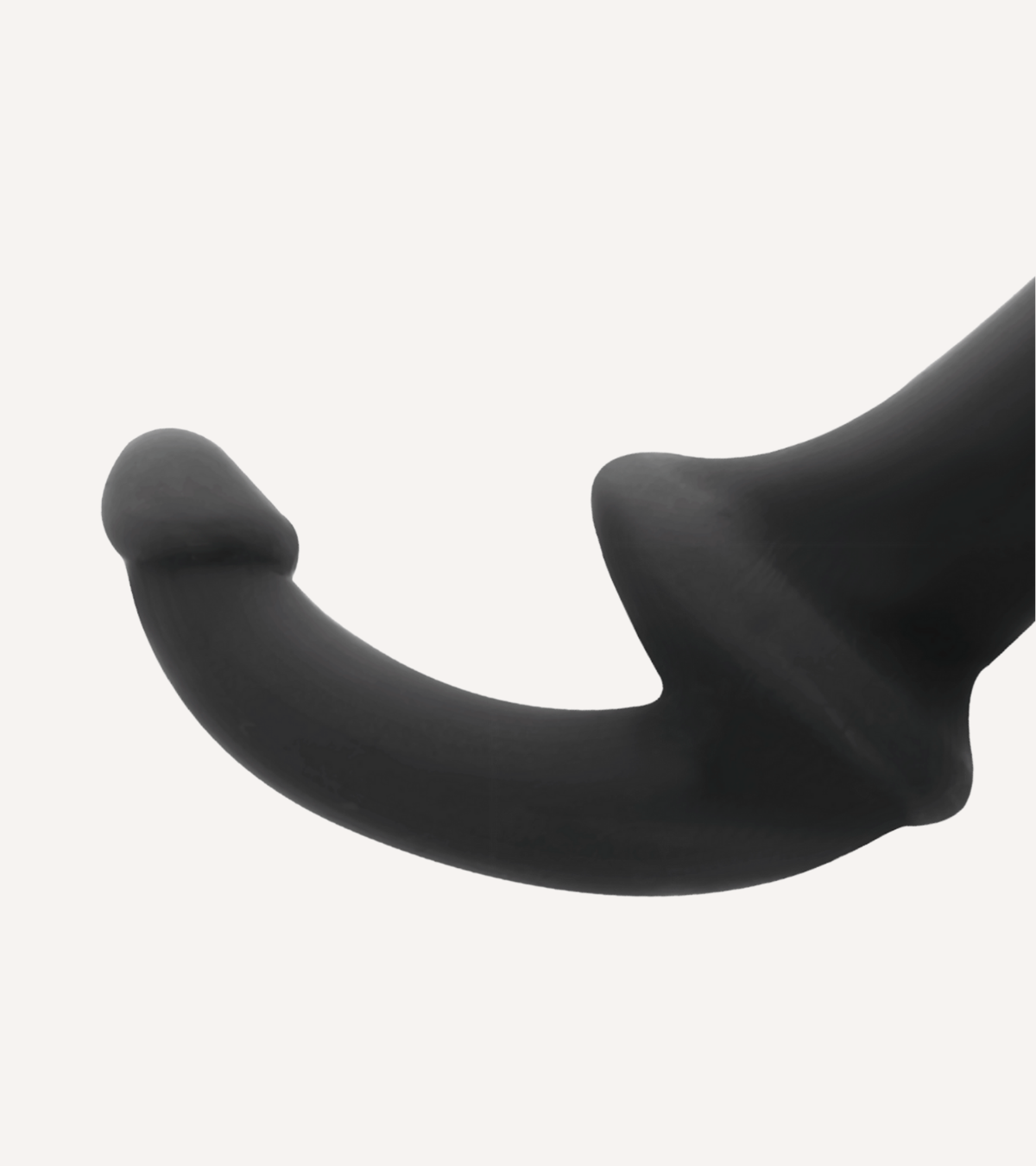 Dubbeländad Strapless Dildo i Silikon - Svart