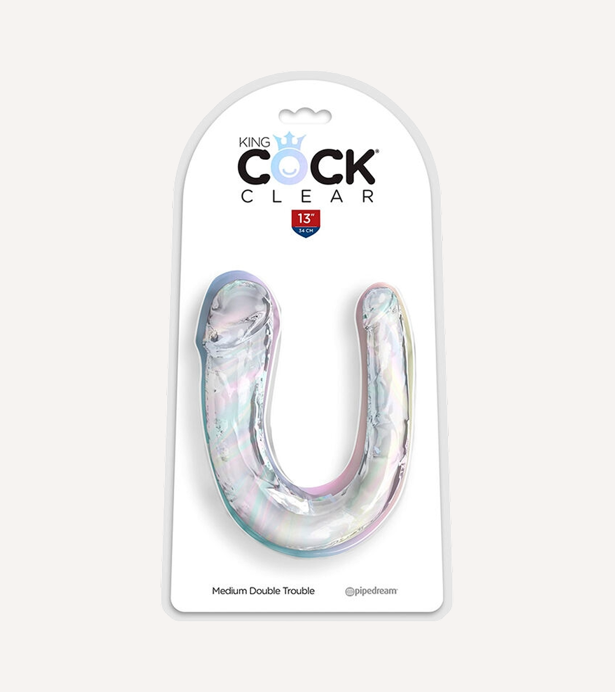 Dubbeldildo Transparent 33 cm