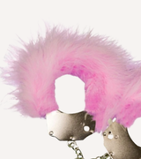 Handbojor i Metall med Rosa Fjädrar