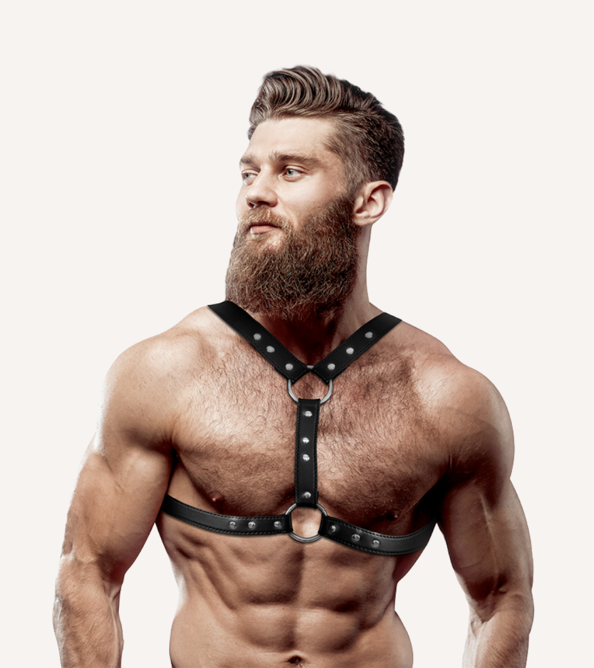 Harness Dubbel Bröstrem Veganskt Läder