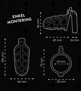 Penisbur Silver Lock i Metall Storlek S