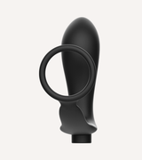 Penisring med Fjärrkontroll och Analplug i Svart Silikon