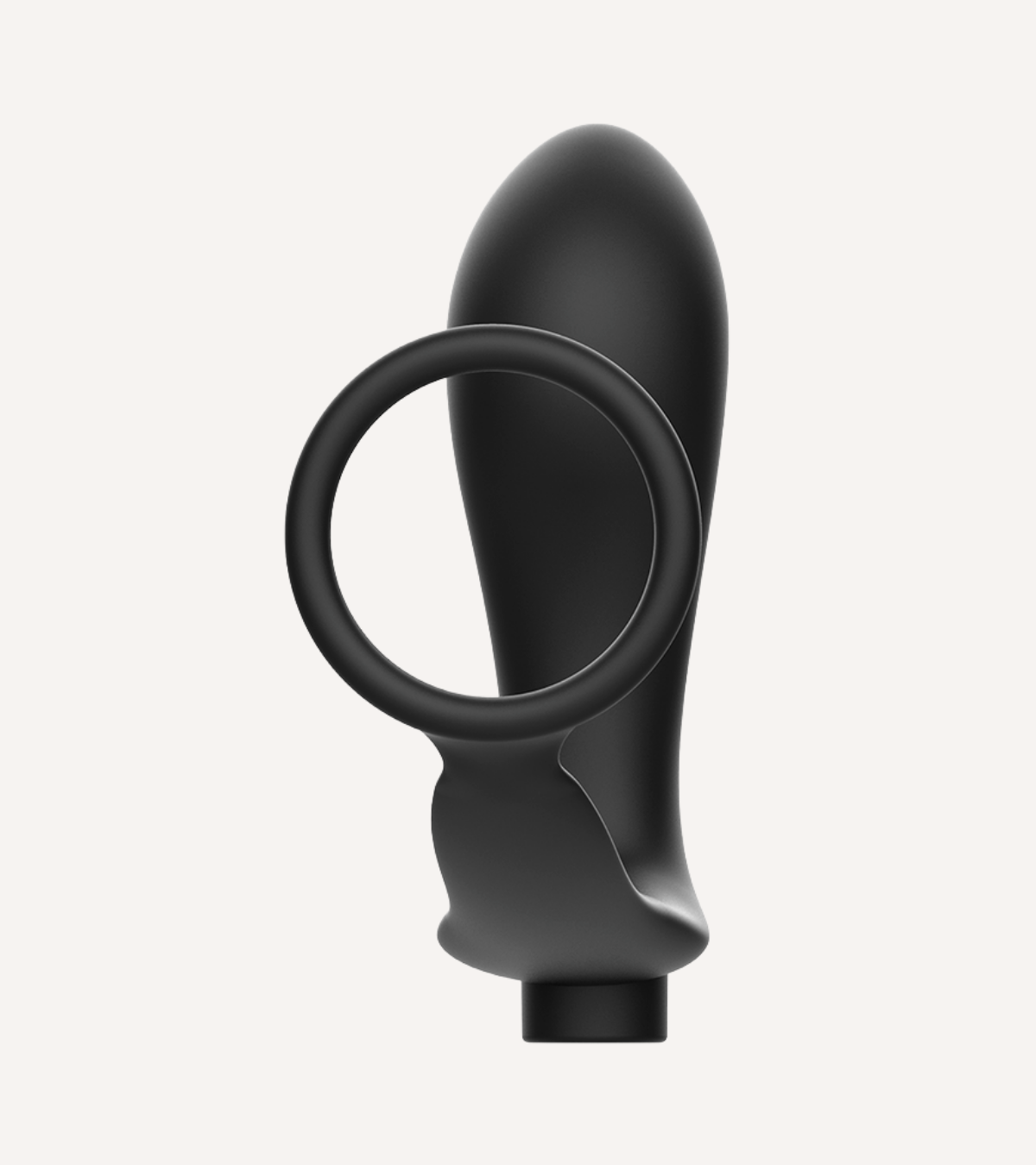 Penisring med Fjärrkontroll och Analplug i Svart Silikon