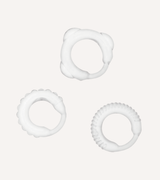 Penisringset i Silikon Svart/Transparent