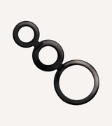 Ringset för Penis i Silikon Svart/Transparent