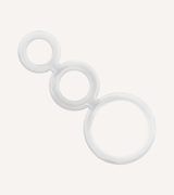 Ringset för Penis i Silikon Svart/Transparent