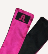 Satinband Rosa och Svart Vändbart