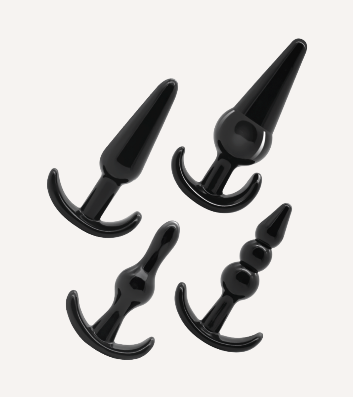 Set med Fyra Buttplugs i Silikon