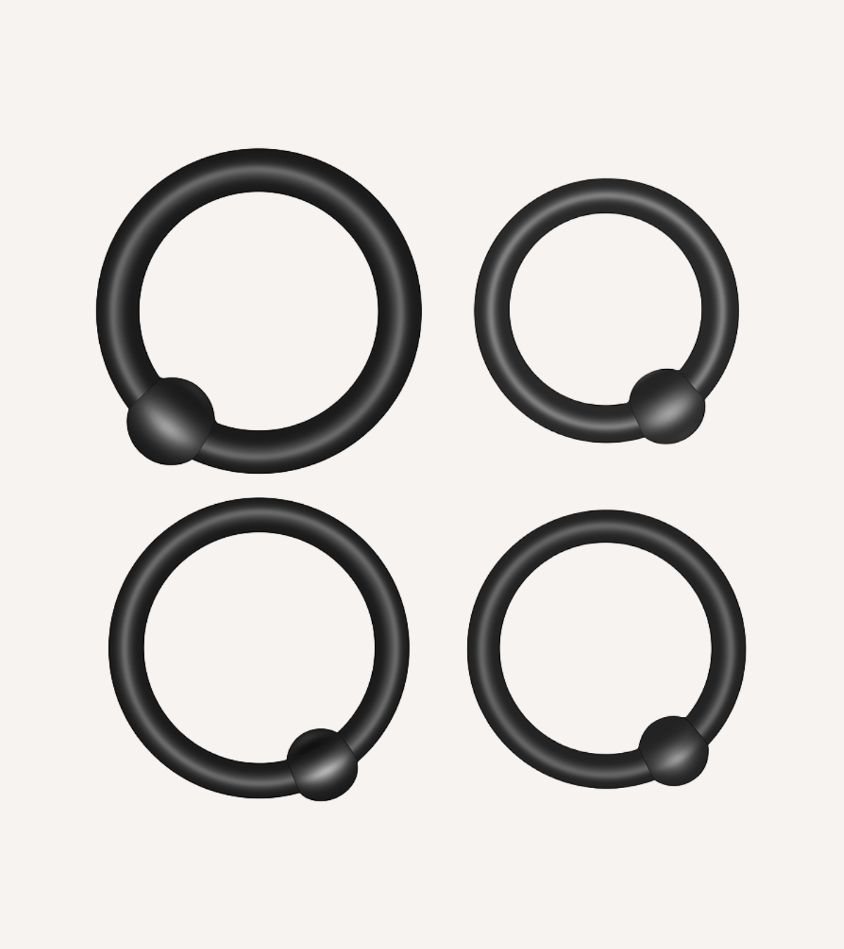 Penisringset Flexibel i Silikon 7 Delar