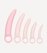 Vaginalt Dilatorset i Silikon 5 delar Rosa