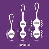 Vibrerande Knipkulor 3st Lila + Watchme Klocka