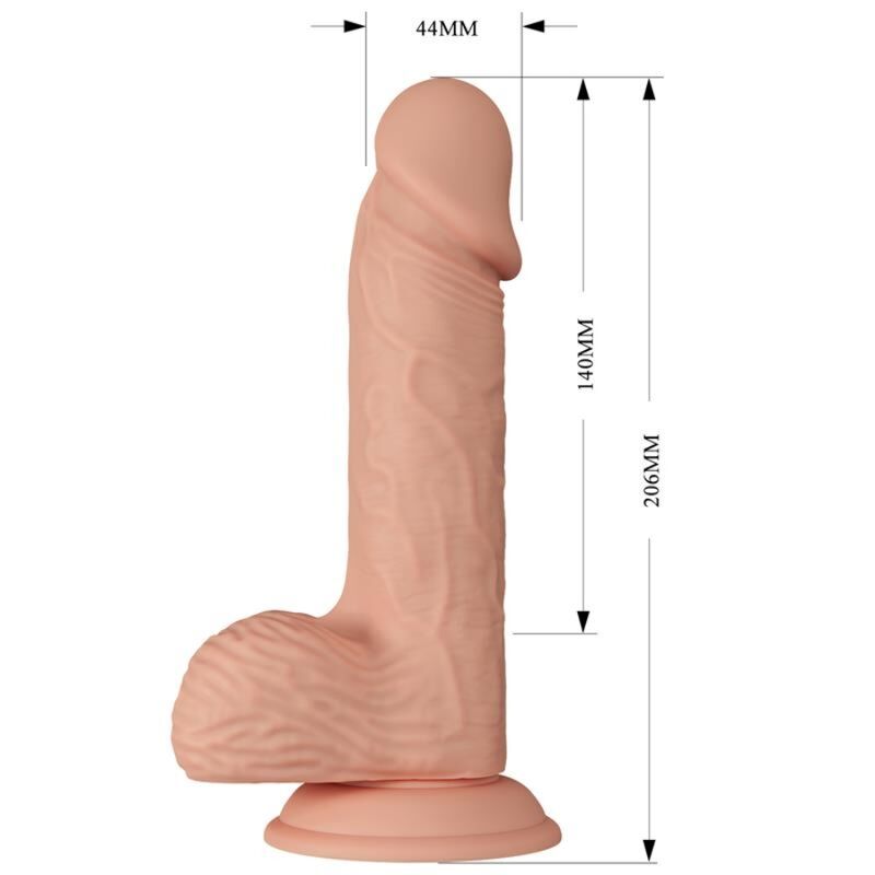 Dildo Dual-Skin med Sugkopp