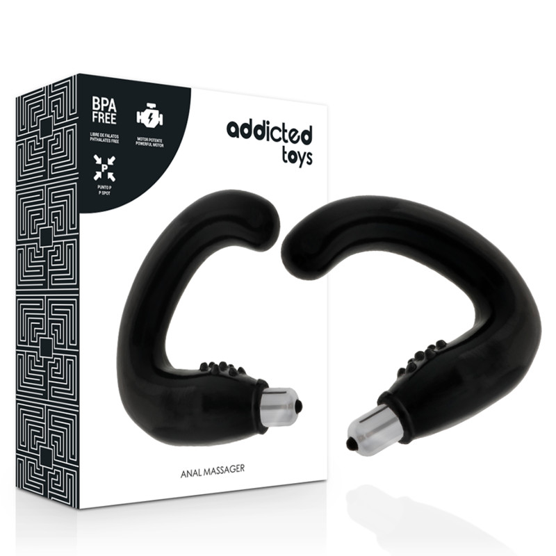 Analmassager i svart färg från Addicted Toys