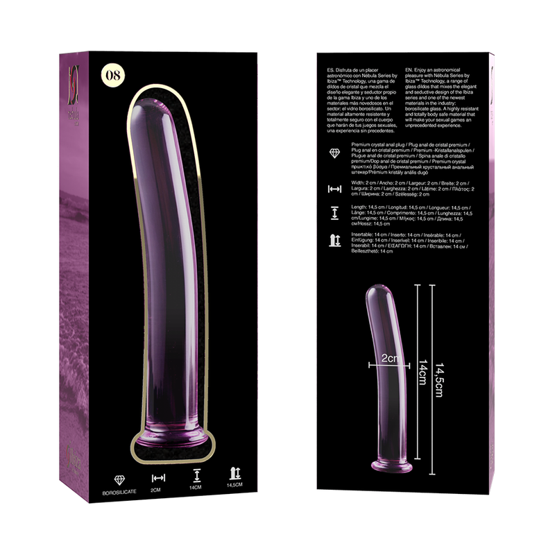 Dildo 'No. 8' i Borosilikatglas 14,5 cm