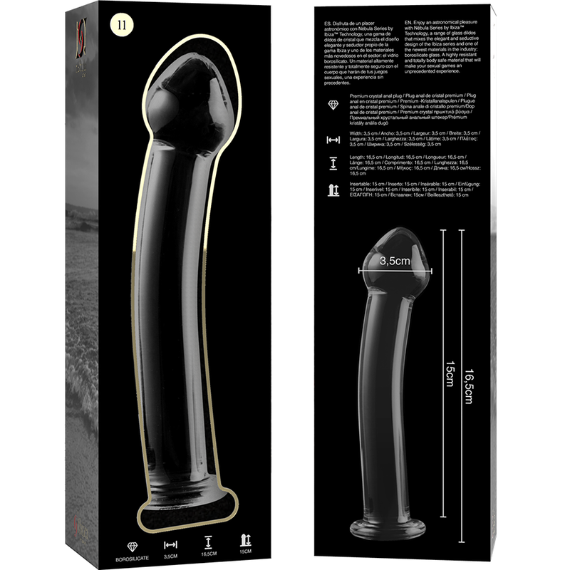 Dildo 'No. 11' i Borosilikatglas 16 cm