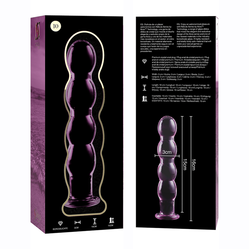 Dildo 'No. 10' i Borosilikatglas 16,5 cm