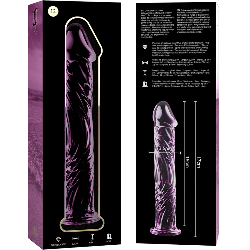 Dildo 'No. 12' i Borosilikatglas 17 cm