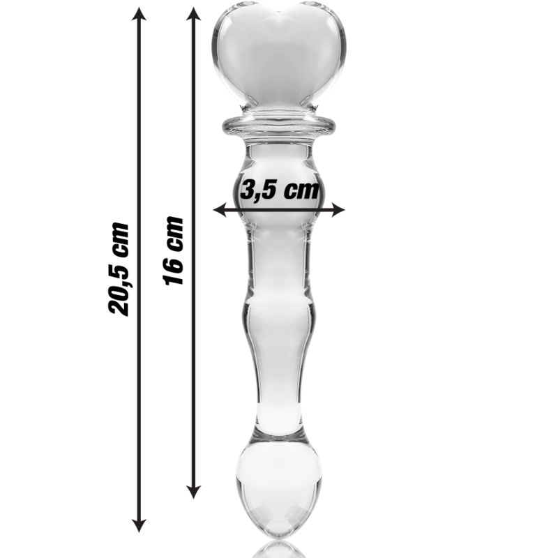 Dildo 'No. 21' i Borosilikatglas 20,5 cm