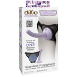 Strap-on Set Body Dock med Lila Dildo 14,6 cm