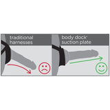 Strap-on Set Body Dock med Lila Dildo 14,6 cm