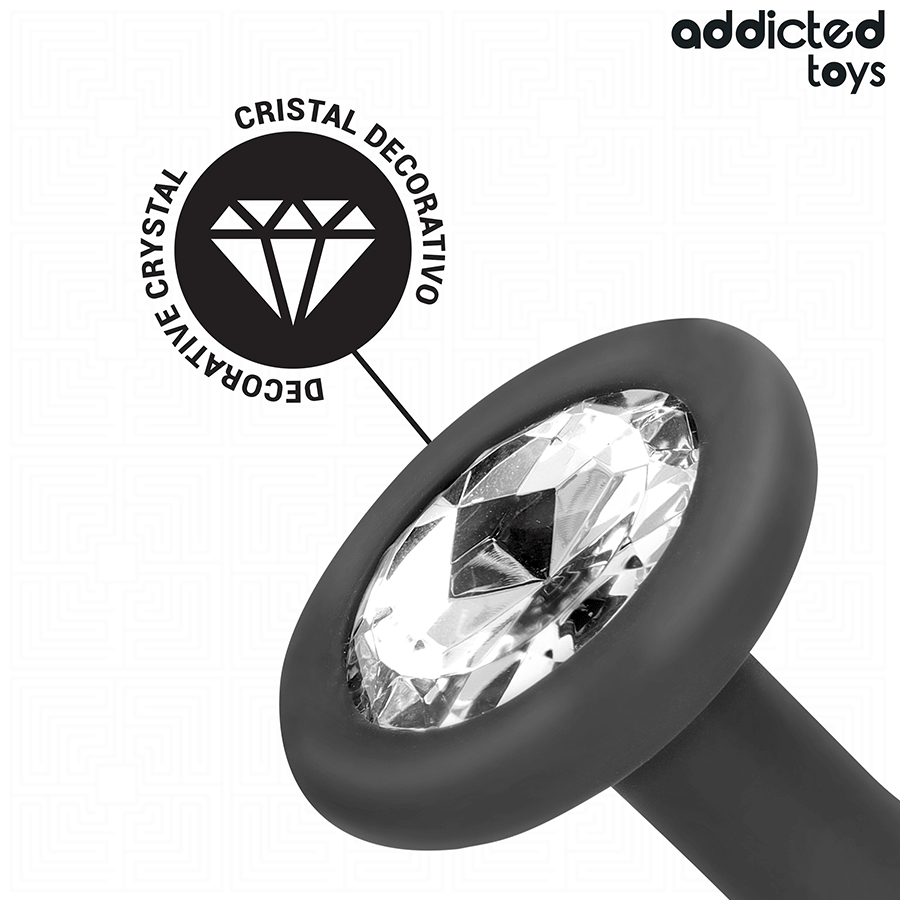 Set med Tre Buttplugs i Silikon med Smycke