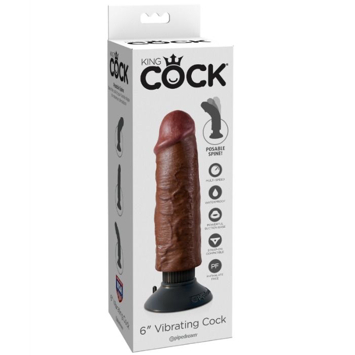 Dildo Vibrerande med Sugkopp 15,24 cm