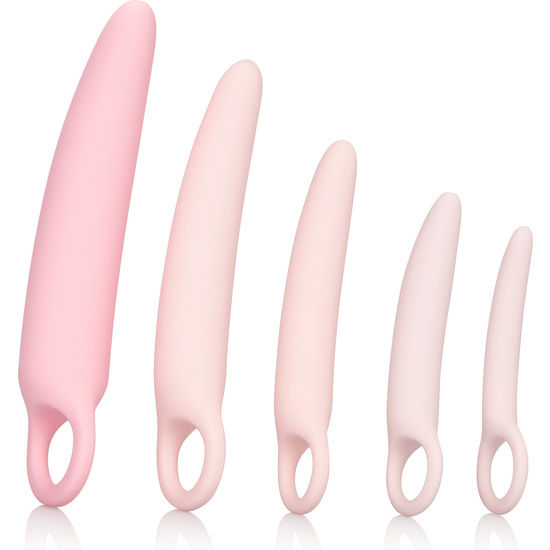 Vaginalt Dilatorset i Silikon 5 delar Rosa