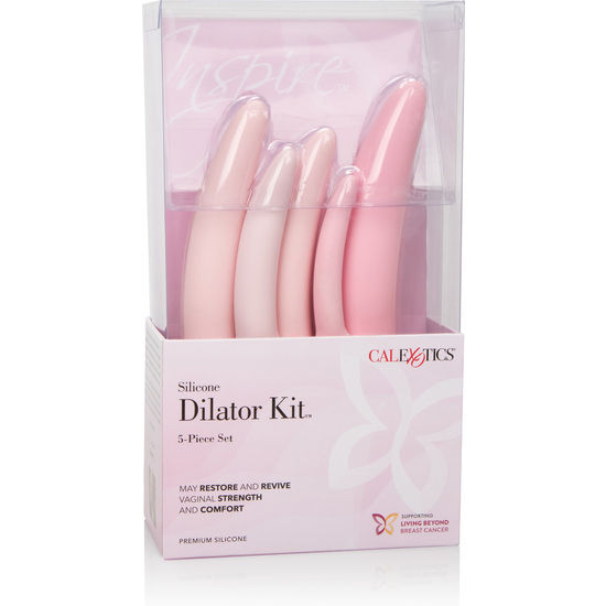 Vaginalt Dilatorset i Silikon 5 delar Rosa