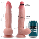 Dildo Dual Density 24 cm Beige
