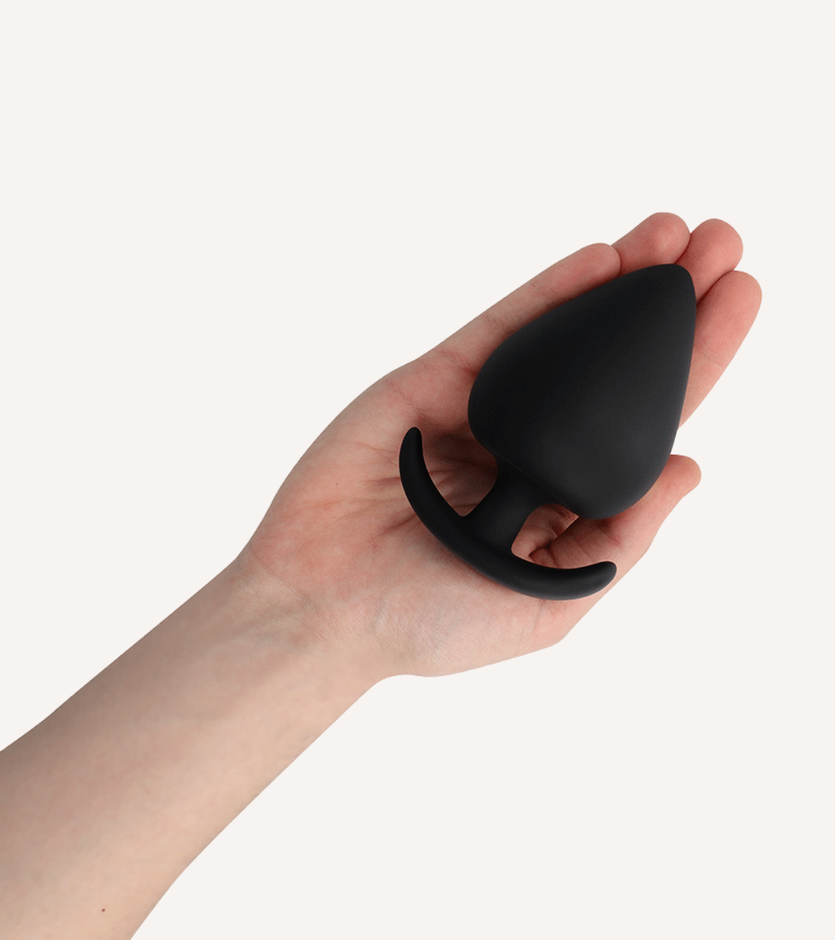 Buttplug i Silikon Svart S/M/L/XL/XXL