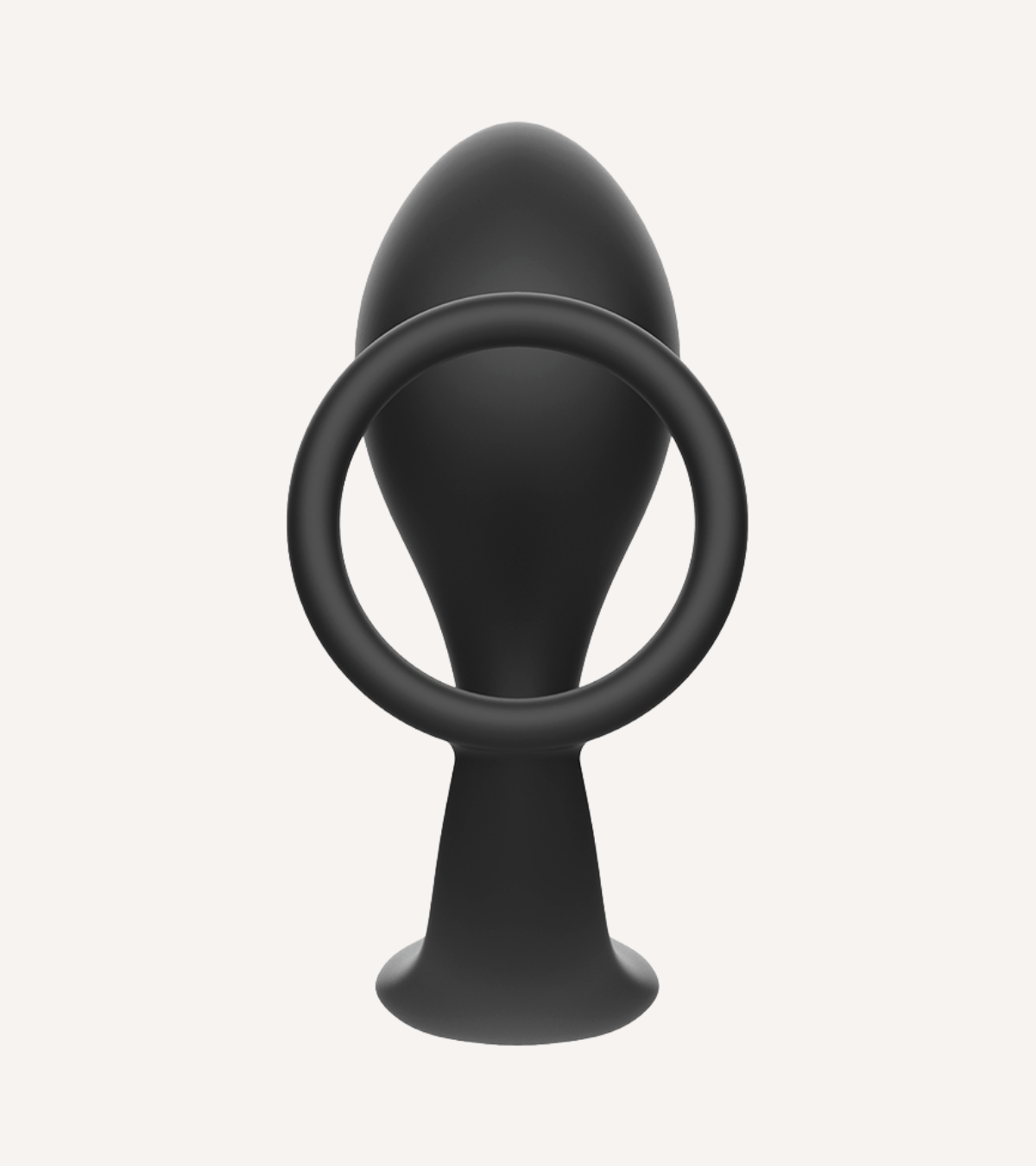 Buttplug med Silikonring Svart