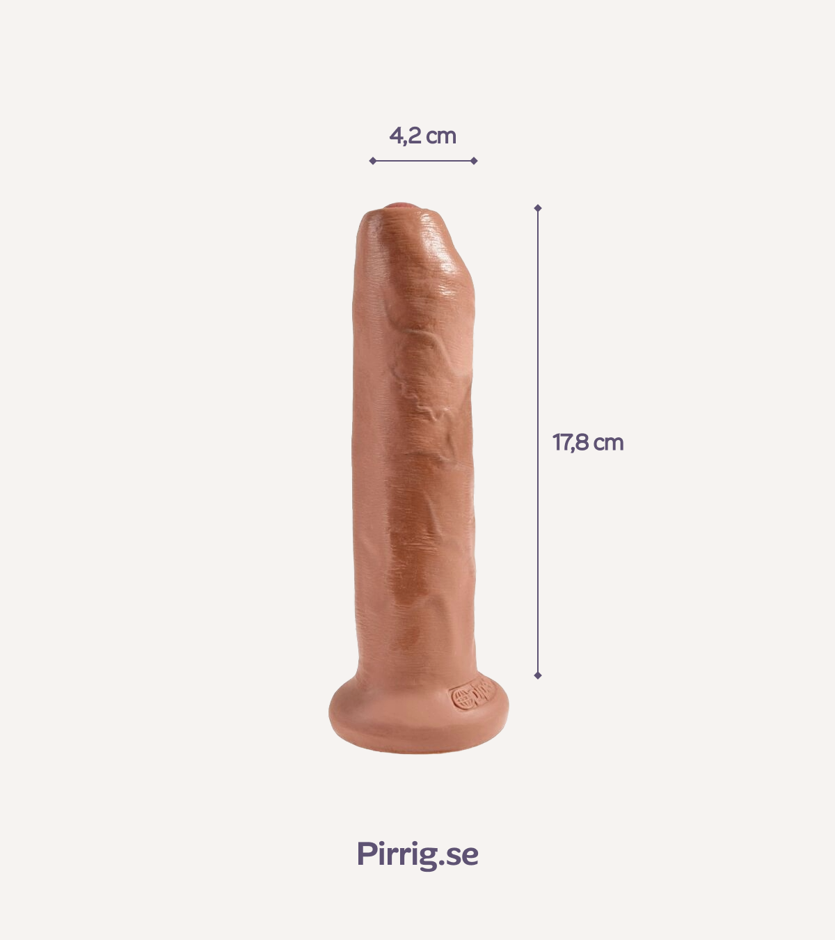 Dildo med Förhud 17,8 cm