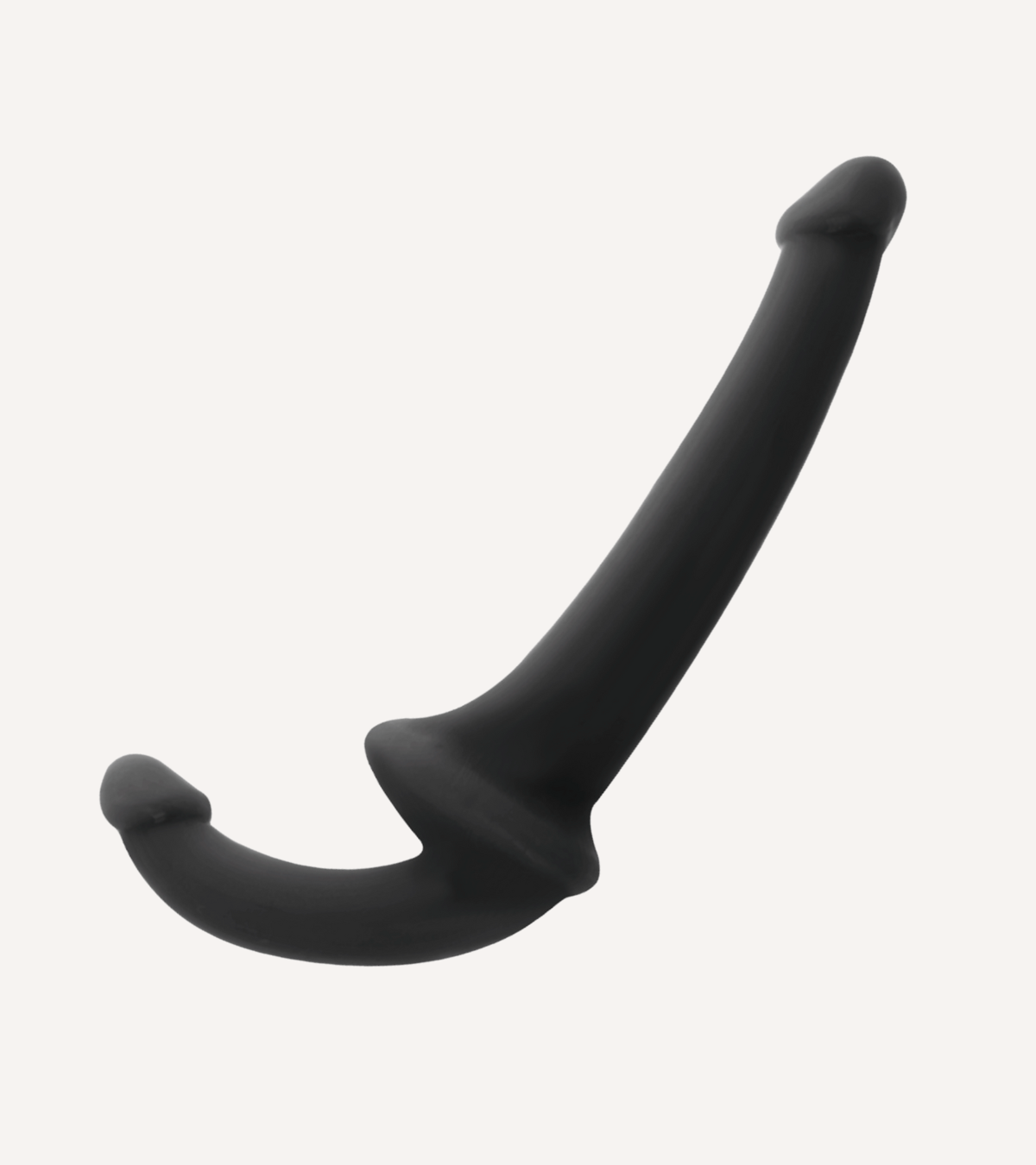 Dubbeländad Strapless Dildo i Silikon - Svart