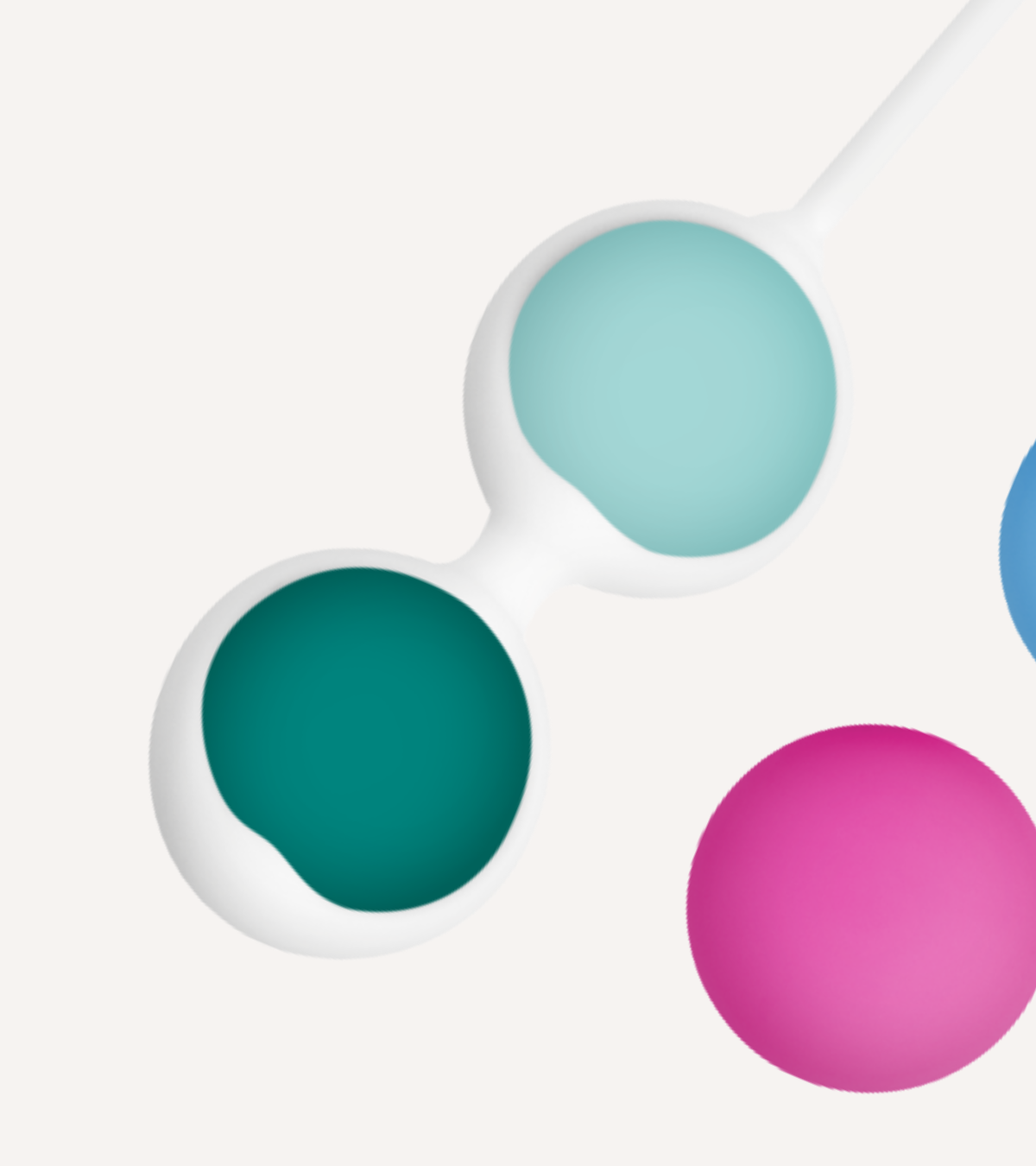 Knipkulor med Kulled i Silikon + 2 extra kulor