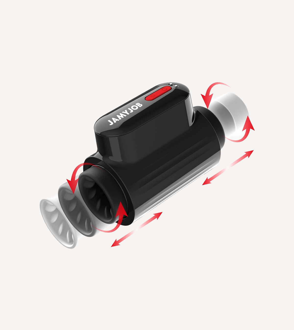 Masturbator Vortex med Stöt och 360° Rotation