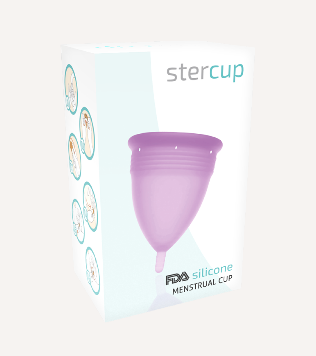 Menskopp Lila i Medicinskt Silikon S/L