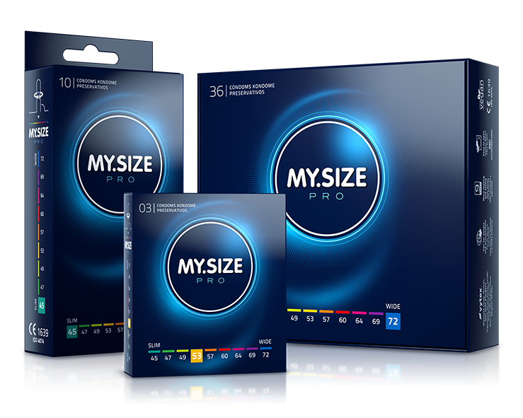 Kondomer 'Pro' Anpassad Form 45-72 mm