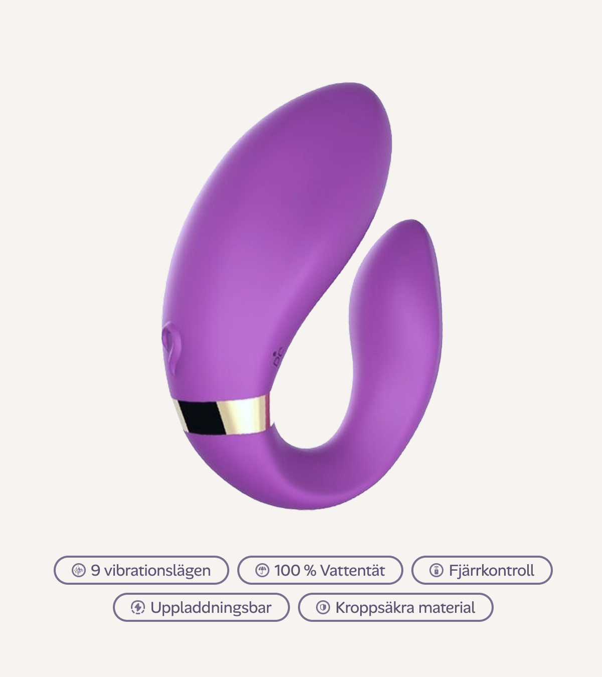 Parvibrator 'Crescent' Fjärrkontroll