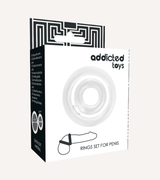 Penisring Potenz i Silikon Svart/Transparent