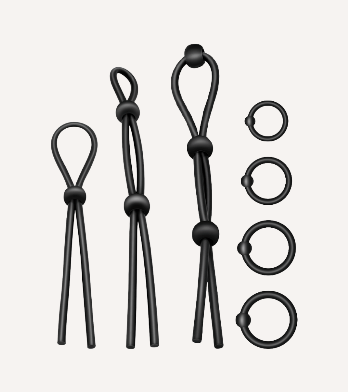 Penisringset Flexibel i Silikon 7 Delar