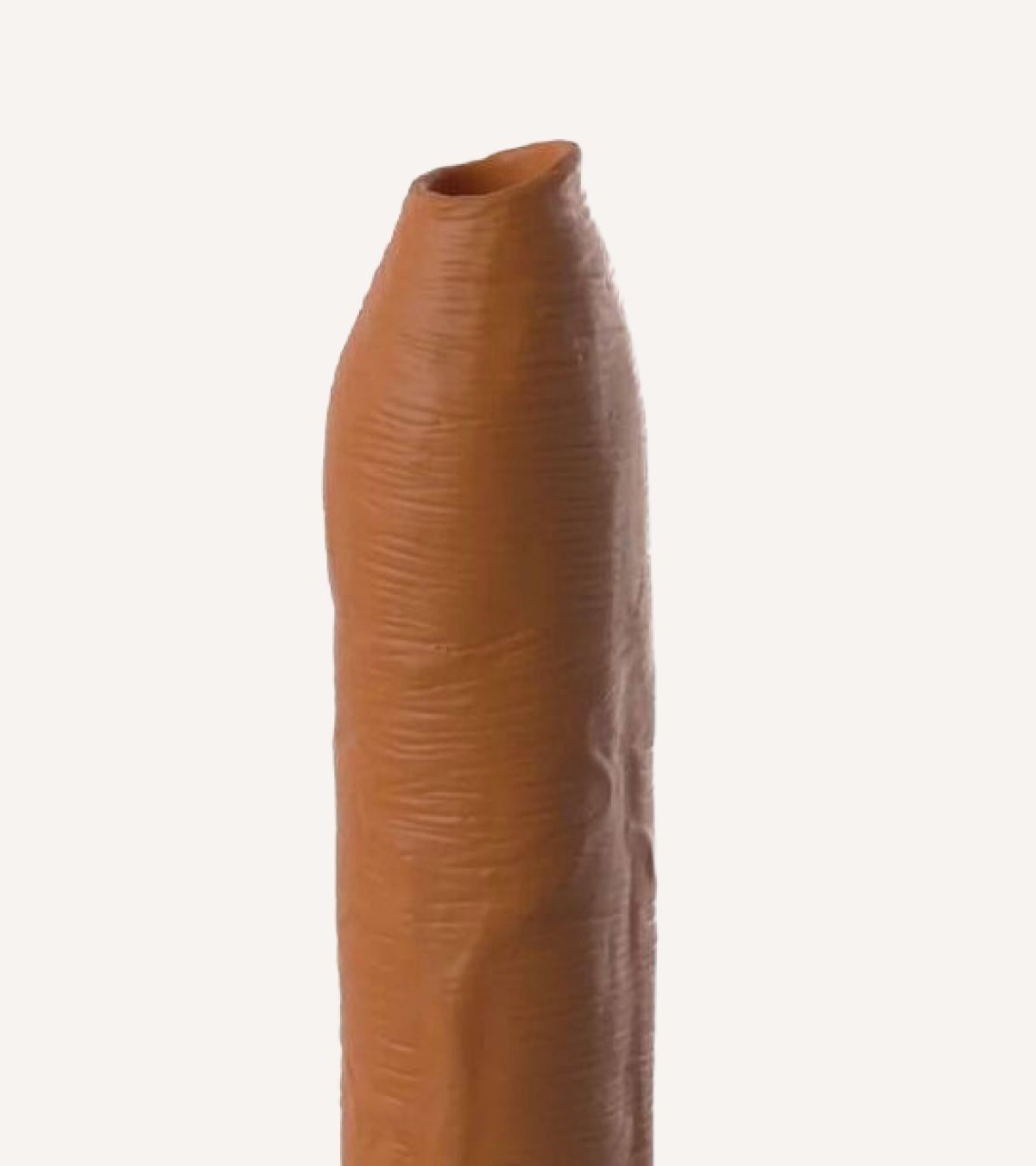 Penissleeve Uncut 17,8 cm i Silikon Brun