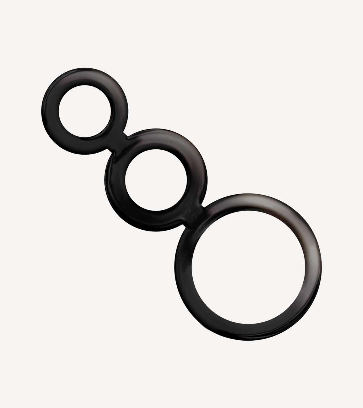 Ringset för Penis i Silikon Svart/Transparent