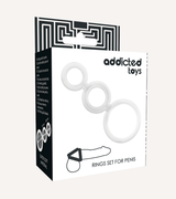 Ringset för Penis i Silikon Svart/Transparent