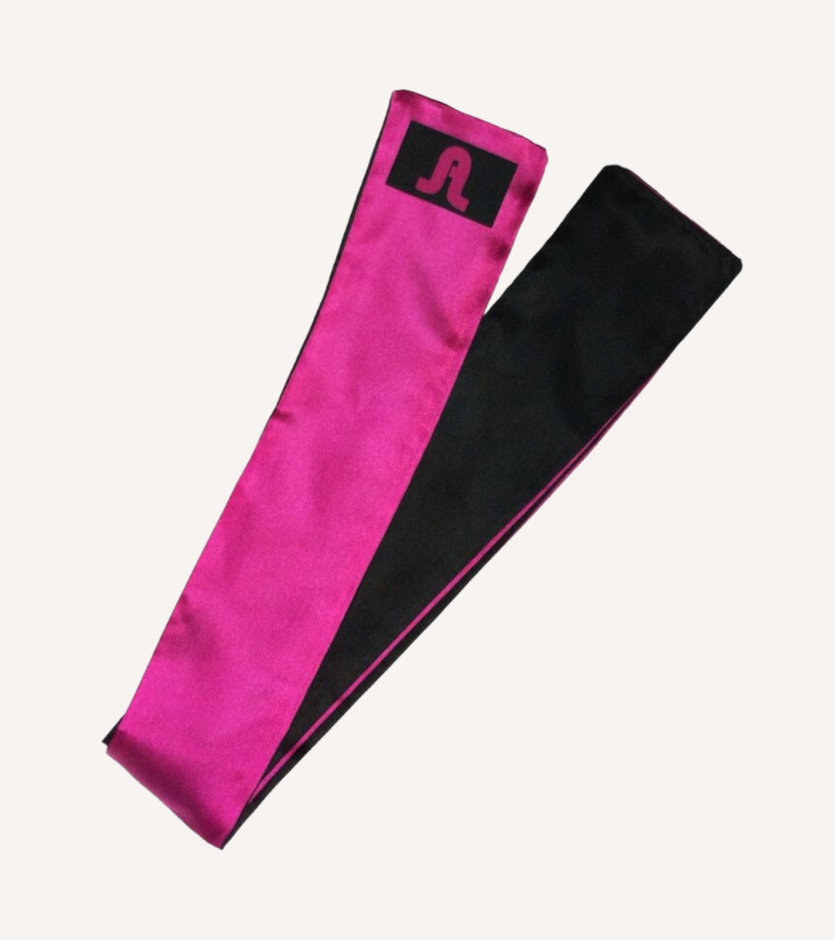 Satinband Rosa och Svart Vändbart